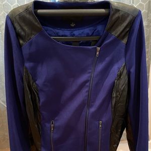 Faux Leather Moto Blazer